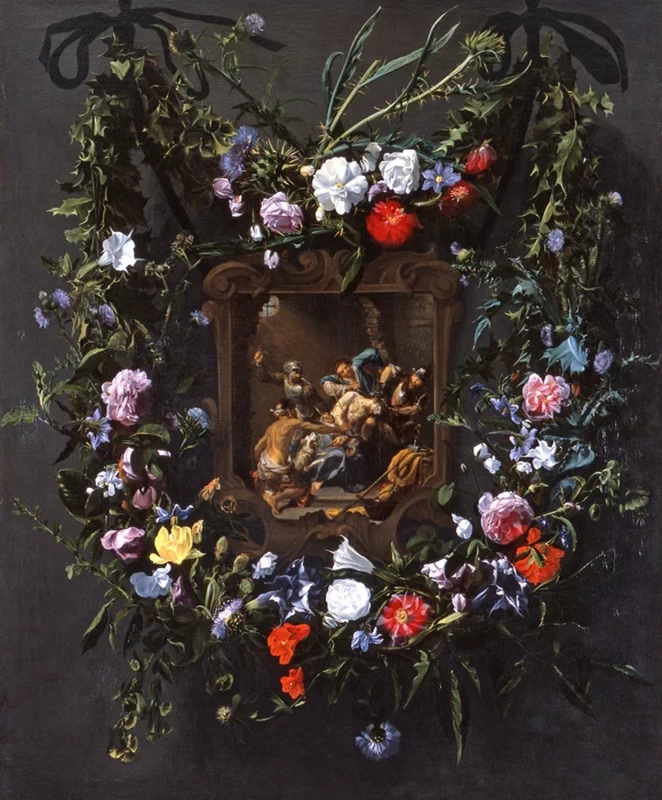Una ghirlanda di fiori che circonda una schernitura di Cristo - con Daniël Seghers, Nasher Museum of Art